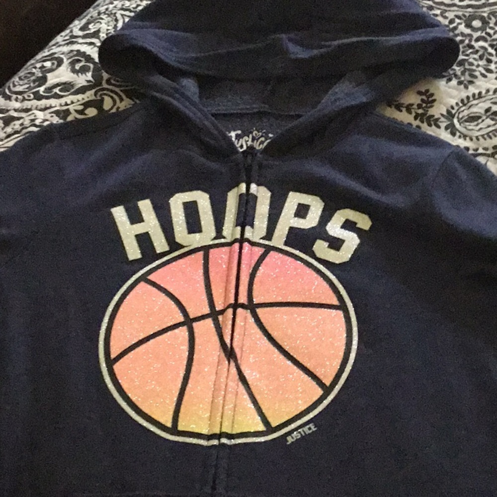 Sweat Jacket with basketball detail.